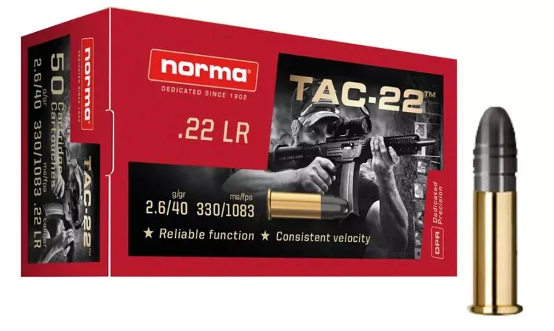 22 LR TAC-22, 2,6 g, 40 gr, NORMA