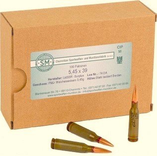 5,45x39 FMJ - 3,45 g
