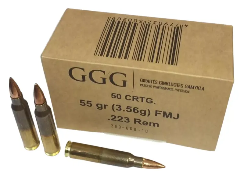 223 Remington, 3,56g FMJ, GGG