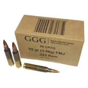 223 Remington, 3,56g FMJ, GGG