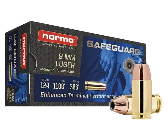9 mm Luger JHP Safeguard  8,0 g  - 124 gr