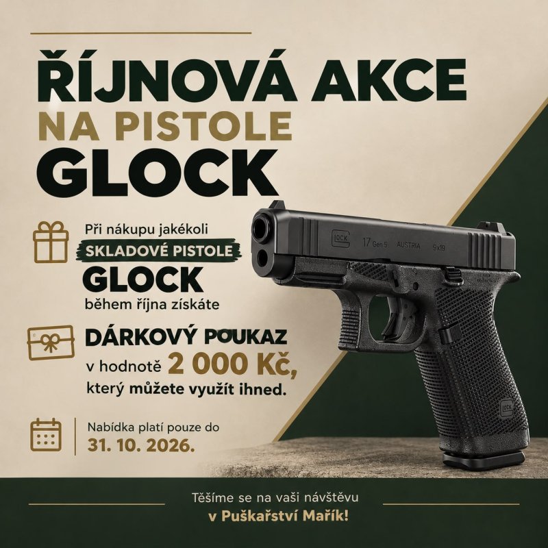 AKCE na pistole GLOCK do konce října - 2000 Kč
