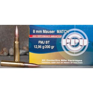 8x57 J Mauser, FMJ BT 1,96g, PPU 8x57 J Mauser, FMJ BT 1,96g, PPU